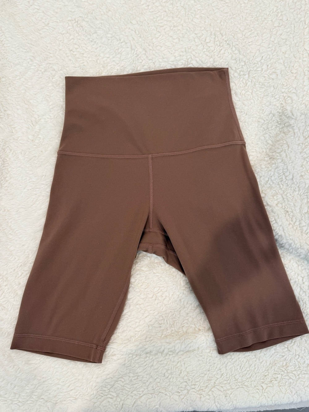 lululemon High-Rise Bike Shorts in light brown 8”